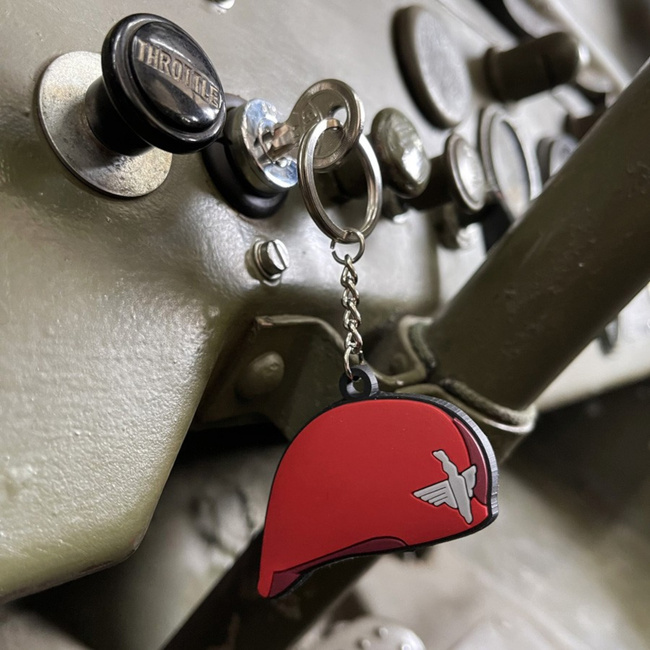 3D PVC KEYCHAIN - 1ST AIRBORNE BERET