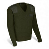 M-Tramp V Neck Officer Pullover - Olive Green