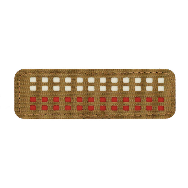 ZÁSZLÓ JELVÉNY (mini téglalap) - 25 x 80 mm - LASER CUT - COYOTE/FEHÉR/VÖRÖS - M-TAC