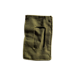 ID CARD CASE - ROMANIAN ARMY MILITARY SURPLUS - GREEN OD - IN GOOD CONDITION