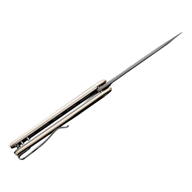 EDC KÉS KWAIQ MILLED G10 IVORY & FEKETE DAMASCUS - CIVIVI