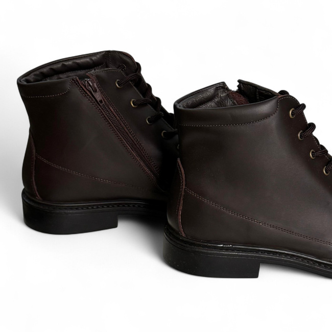 Fűzős Bakancs Személyzetnek, Diákoknak és Kadétoknak - LENOX - Barna