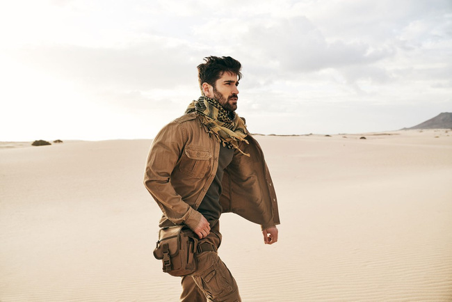 VINTAGE SHIRT - LONGSLEEVES - CAMEL - BRANDIT