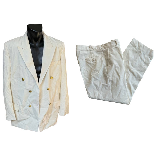 WHITE COSTUM (Ecru) FOR CEREMONY - MILITARY SURPLUS ROMANIAN ARMY - IN GOOD CONDITION