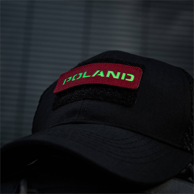 POLAND JELVÉNY - 25 x 80 mm - LASER CUT - VÖRÖS/GID - M-TAC