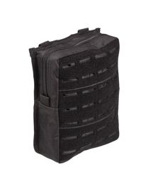 BLACK LASER CUT BELT POUCH LARGE