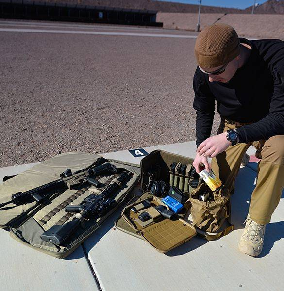 DUPLA FEGYVERES TÁSKA - CORDURA® - Helikon-Tex® - COYOTE