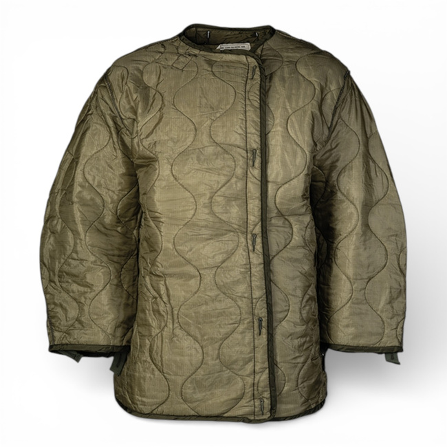 Nylon Liner for M65 Parka Jacket - US Army Military Surplus - Olive Green - Like New