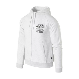 Old School Unisex kapucnis pulóver - Világosszürke melírozott - Helikon