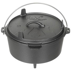 ÖNTÖTTVAS EDÉNY - "DUTCH OVEN" - 5.7 L - FEKETE - FOX® Outdoor