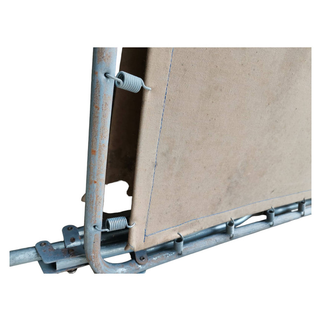 Összecsukható tábori ágy fém vázzal - Katonai felesleg a román hadseregtől - költött