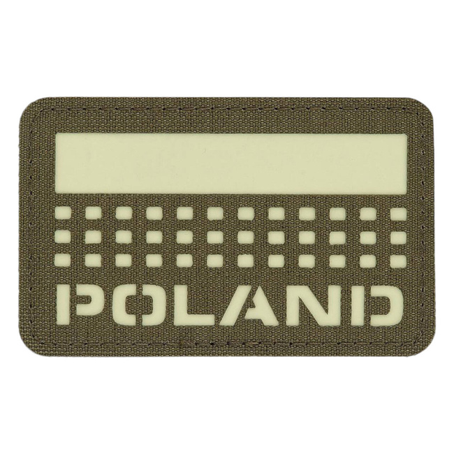 POLAND JELVÉNY (zászlóval) - 50 x 80 mm - LASER CUT -  RANGER ZÖLD/GID - M-TAC