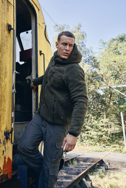 KABÁT "TEDDYFLEECE" IGNÁL - OLIVA - BRANDIT