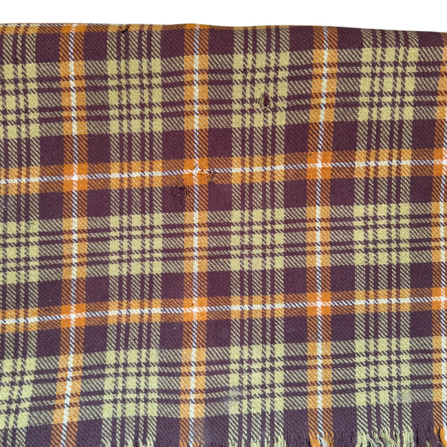 Wool Blanket with Fringed Edges - Vintage - 150x190 cm - Romanian Army Military Surplus - Used