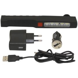 Fox akkumulátoros lámpa, 5+1 LED, mágneses, fekete