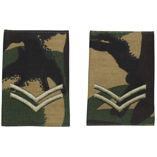 PAIR OF EPAULETS - CORPORAL - MILITARY SURPLUS BRITISH ARMY - DPM CAMO - AS NEW