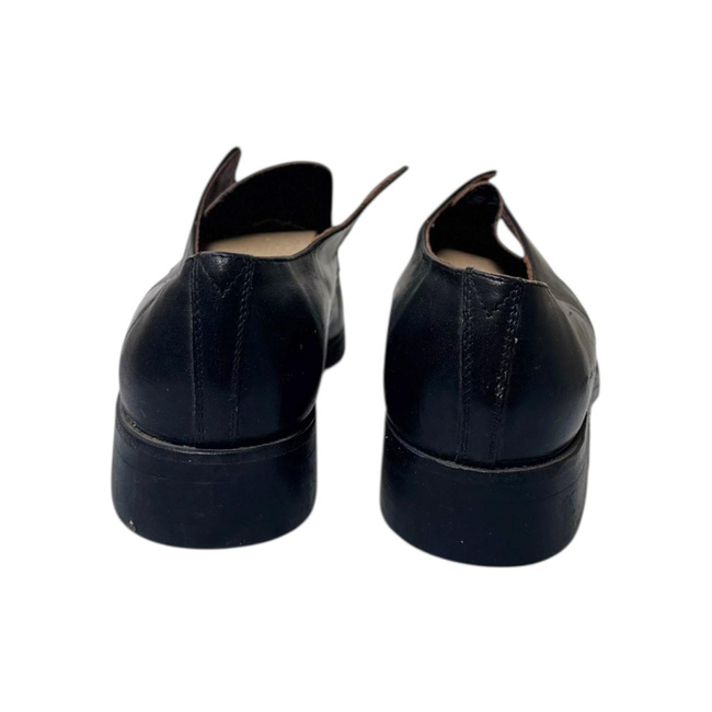 Leather Shoes - Clujana - Romanian Army Military Surplus - Black - Good Condition