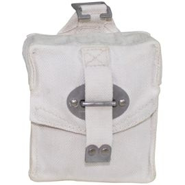 IT pouch, white, Canvas, used 13 x 14 x 5 cm
