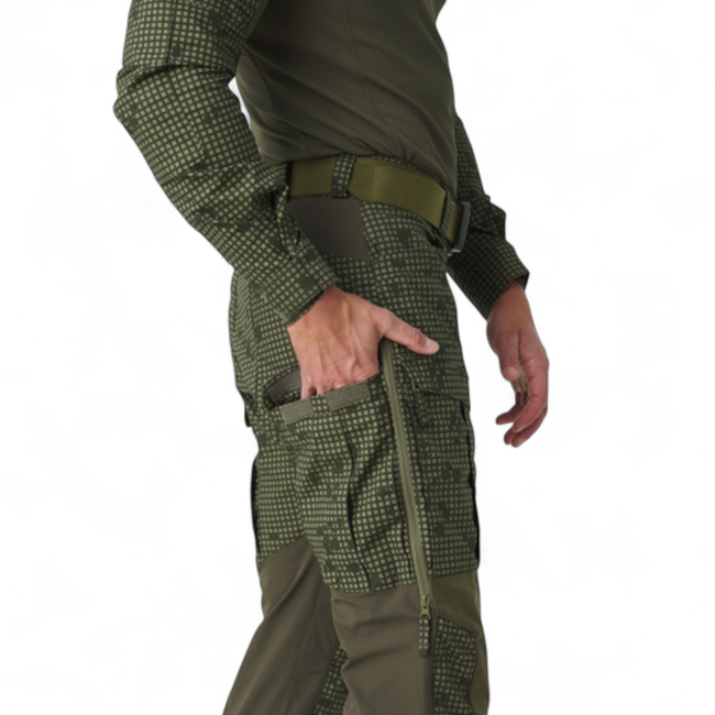 MCDU taktikai nadrág - PolyCotton Stretch Ripstop - Sivatagi éjszakai terepszín / Olíva zöld