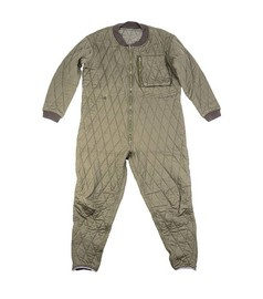 LINER FOR FLIGHT COVERALL - OD - GERMAN MILITARY SURPLUS - NAVY RESCUE - USED