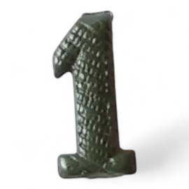 Fém Szám - 1 - Zöld - Magyar Hadsereg Katonai Surplus - Mint új