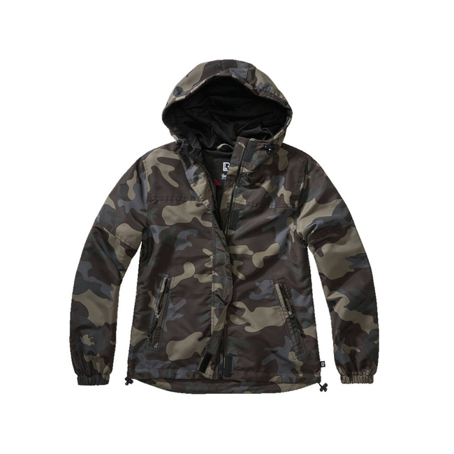 LADIES SUMMER JACKET - FRONTZIP WINDBREAKER - DARKCAMO - BRANDED