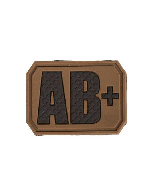 3D BLOOD TYPE PATCH - Mil-Tec - DARK COYOTE - AB POS
