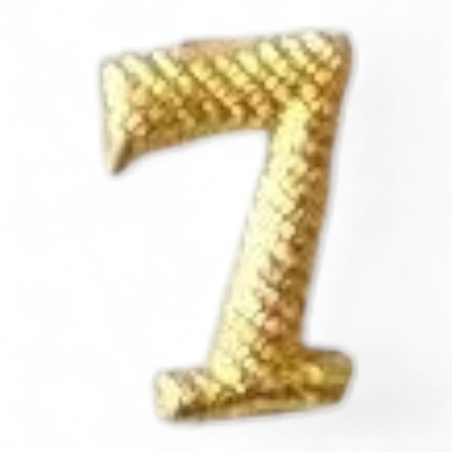 Fém Szám - 7 - Arany - Magyar Hadsereg Katonai Surplus - Mint új