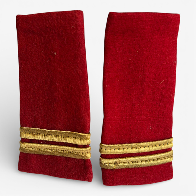 OFFICER RANKS, INFANTRY, MUSIC - LIEUTENANT WITHOUT A MARK, RED CITY - MILITARY SURPLUS ROMANIAN ARMY - USED
