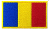 ROMÁNIA DRAPEL FORTE TERESTRE - 9,5x4 cm - SÁRGA CONTOUR