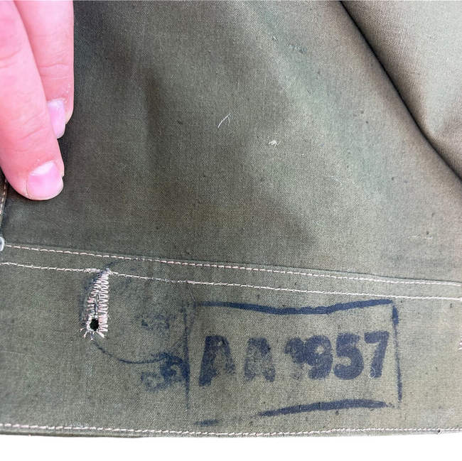 Sátorlap, ritka modell 1957-ből - halványzöld - 1.80x1.80m - Román hadsereg felesleg - Mint új