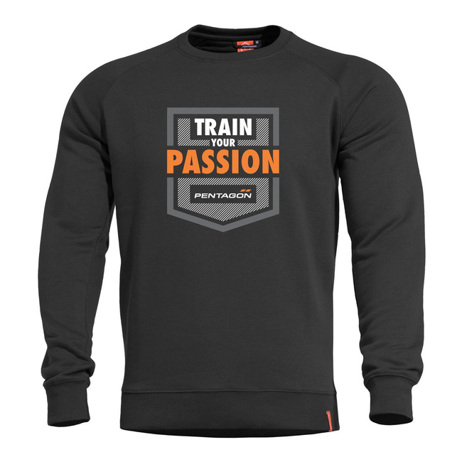 PULÓVER - HAWK "TRAIN YOUR PASSION" - Pentagon® - FEKETE