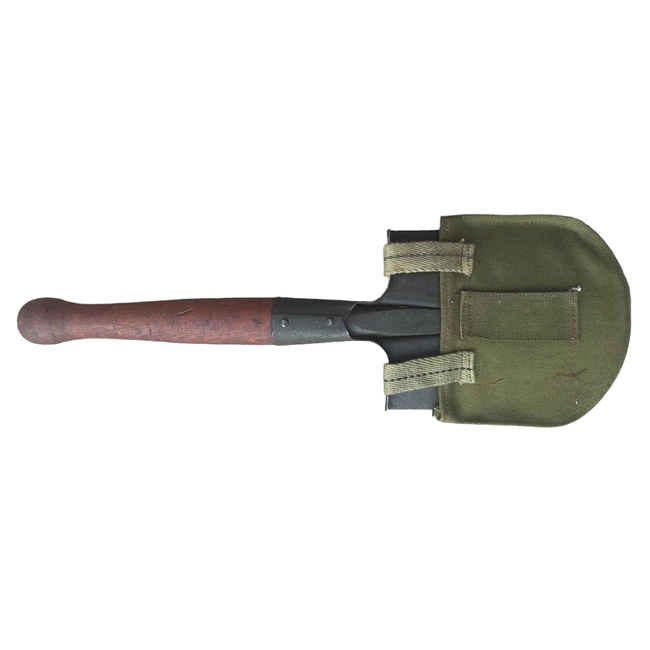 MILITARY INFANTRY SHOVEL WITH OLIVE COVER - ROMANIAN ARMY SURPLUS