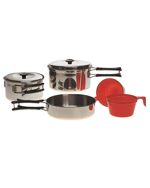 COOK SET STAINLESS STEEL 2 PERSON
