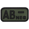 3D VELCRO PATCH - 5 x 2.5 CM - MFH® - FEKETE/OD ZÖLD - VÉRCSOPORT "AB NEG"