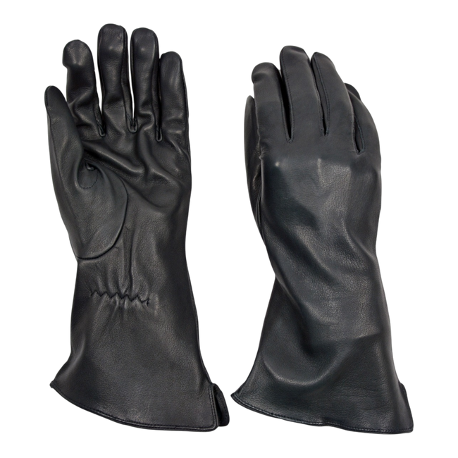 Leather gloves - Military surplus from the Dutch army - Black - Like new