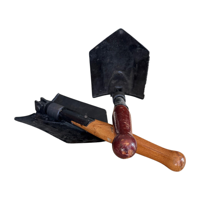 Gyalogsági lapát, összecsukható - Román hadsereg feleslege - Újszerű állapotú, tokban