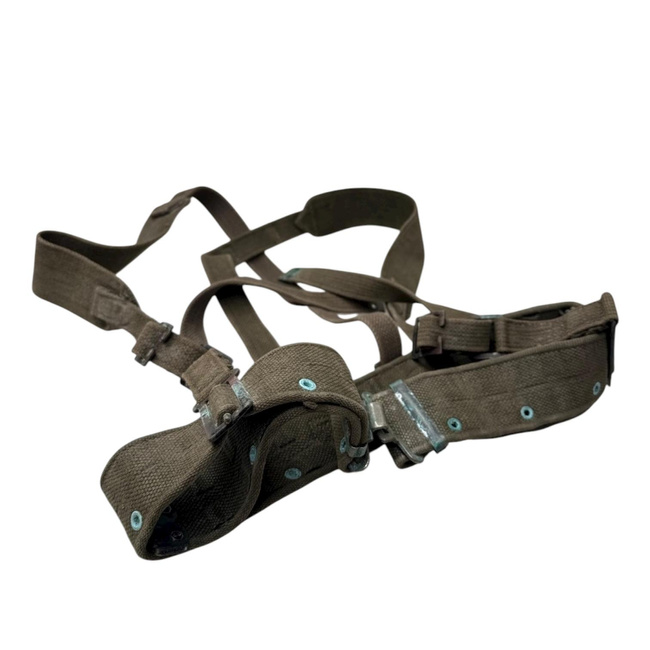 Tactical Harness with Belt - Romanian Army Military Surplus - OD Green - In Good Condition