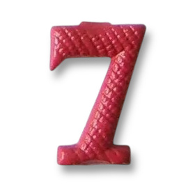 Fém Szám - 7 - Piros - Magyar Hadsereg Katonai Surplus - Mint új