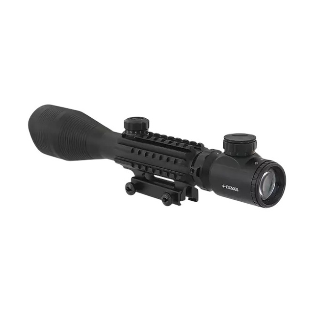 4-12X50EG RIFLESCOPE WITH INTEGRATED MOUNT - BLACK - PCS