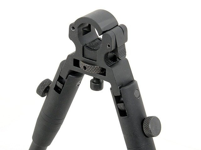 BIPOD WITH BARREL MOUNT - BLACK [ACM]
