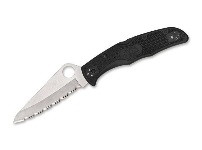 "PACIFIC SALT 2 SERRATED" ZSEBKÉS - FEKETE - SPYDERCO