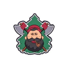 "BEARDMAN BUSHCRAFT" PATCH - PVC - OLIV