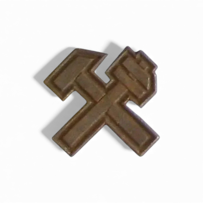 Fegyvernemi Jelvény Ranghoz - Katonai Müszaki Csapatok - Magyar Hadsereg Katonai Surplusz - Bronzszínű - Újszerű