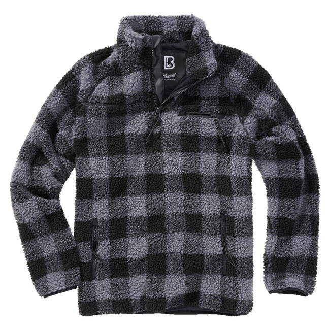 Teddyfleece Troyer Troyer pulóver - fekete/szürke - Brandit