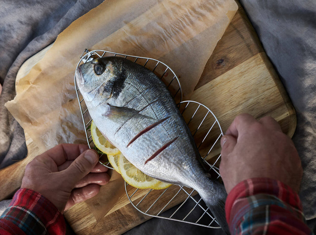 Nagypapa tűzgrillje, rozsdamentes acél - Ezüst
