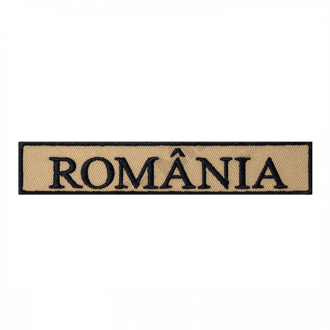ROMANIAN COMBAT LAND FORCES BADGE - 14 x 2.5 CM - KHAKI