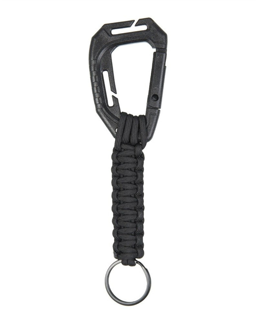 BLACK KEYHOLDER PARACORD W.KARABINER MOLLE
