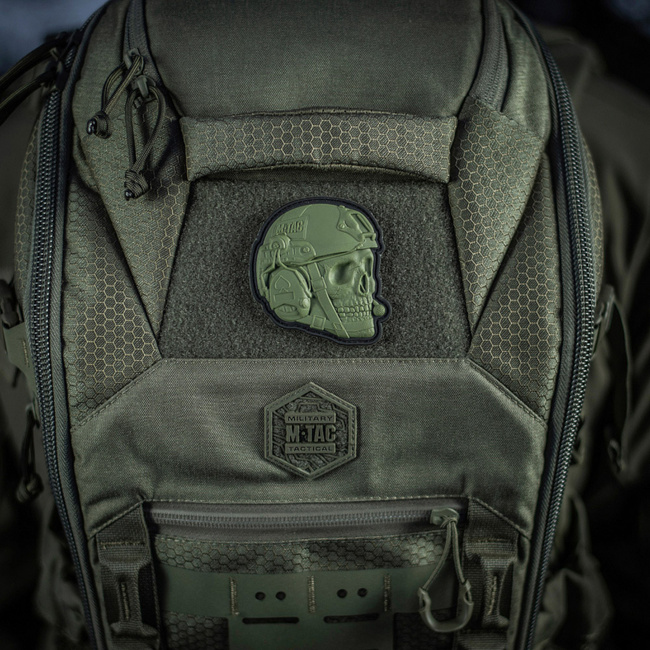 OPERATOR SKULL JELVÉNY - 3D PVC - OLIVE - M-TAC