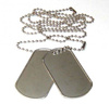DÖGCÉDULÁK US SILVER DOG TAG SET W/ CHAINS IMPORT